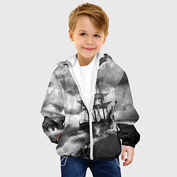 Куртка с капюшоном детская Парусник, цвет: 3D-белый — фото 2