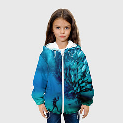 Куртка с капюшоном детская Фото дайвинг, цвет: 3D-белый — фото 2
