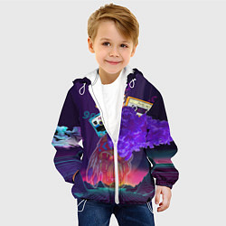 Куртка с капюшоном детская Ретро 90-е, цвет: 3D-белый — фото 2