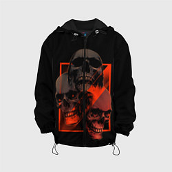 Куртка с капюшоном детская Skulls Черепа, цвет: 3D-черный