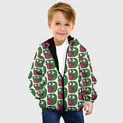 Куртка с капюшоном детская Poggers Pattern, цвет: 3D-черный — фото 2