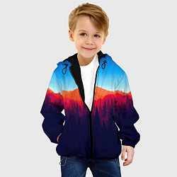 Куртка с капюшоном детская Одинокая вышка, цвет: 3D-черный — фото 2