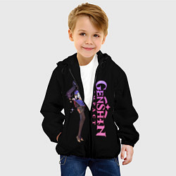 Куртка с капюшоном детская ГЕНШИН ИМПАКТ, цвет: 3D-черный — фото 2