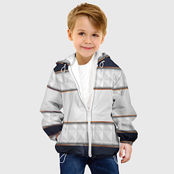 Куртка с капюшоном детская White 3d lines, цвет: 3D-белый — фото 2