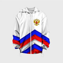 Куртка с капюшоном детская РОССИЯ ФОРМА АБСТРАКТНЫЙ, цвет: 3D-белый