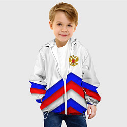 Куртка с капюшоном детская РОССИЯ ФОРМА АБСТРАКТНЫЙ, цвет: 3D-белый — фото 2