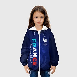 Куртка с капюшоном детская Сборная Франции, цвет: 3D-белый — фото 2