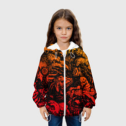 Куртка с капюшоном детская Grotesque animals, цвет: 3D-белый — фото 2