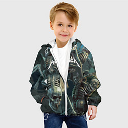 Куртка с капюшоном детская Metallica Metal Skull, цвет: 3D-белый — фото 2