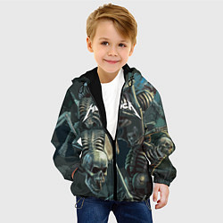 Куртка с капюшоном детская Metallica Metal Skull, цвет: 3D-черный — фото 2