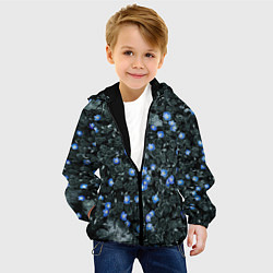 Куртка с капюшоном детская Маленькие ЦветЫ, цвет: 3D-черный — фото 2