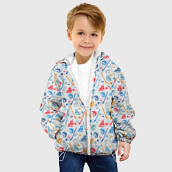 Куртка с капюшоном детская Хоккей, цвет: 3D-белый — фото 2