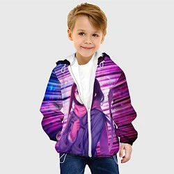 Куртка с капюшоном детская Бездомный бог Хиёри, цвет: 3D-белый — фото 2