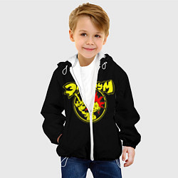 Куртка с капюшоном детская Элизиум анархия спина, цвет: 3D-белый — фото 2