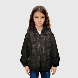 Куртка с капюшоном детская Знак вечности, цвет: 3D-черный — фото 2