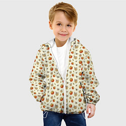 Куртка с капюшоном детская Яблоки и мёд, цвет: 3D-белый — фото 2