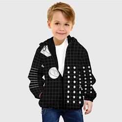 Куртка с капюшоном детская Черно-белые фигуры 3D, цвет: 3D-черный — фото 2