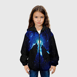 Куртка с капюшоном детская КОСМИЧЕСКИЙ ВОЛК, цвет: 3D-черный — фото 2
