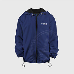 Куртка с капюшоном детская PSG Core Big Logo Blue New 202223, цвет: 3D-черный