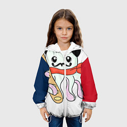 Куртка с капюшоном детская Осьминог француз, цвет: 3D-белый — фото 2