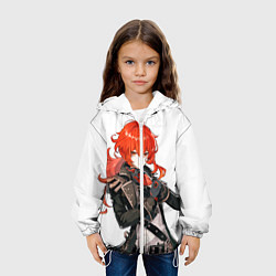 Куртка с капюшоном детская Дилюк из Genshin Impact, цвет: 3D-белый — фото 2
