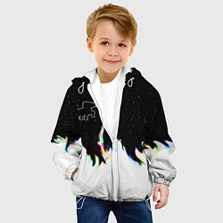 Куртка с капюшоном детская Затерянный в космосе, цвет: 3D-белый — фото 2