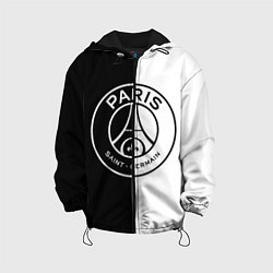 Куртка с капюшоном детская ФК ПСЖ PSG BLACK & WHITE, цвет: 3D-черный