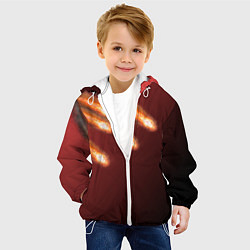 Куртка с капюшоном детская Падение комет, цвет: 3D-белый — фото 2