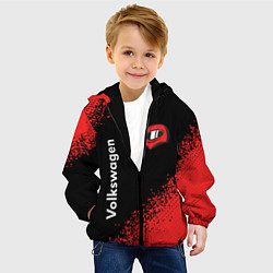 Куртка с капюшоном детская Фольксваген - Racing, цвет: 3D-черный — фото 2