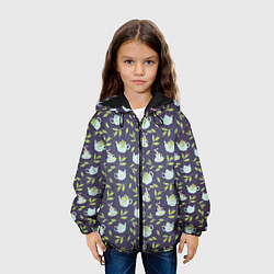 Куртка с капюшоном детская Чай с мятой, цвет: 3D-черный — фото 2