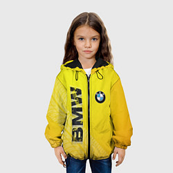 Куртка с капюшоном детская BMW СЛЕДЫ ШИН БМВ, цвет: 3D-черный — фото 2