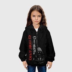 Куртка с капюшоном детская DISTURBED, цвет: 3D-черный — фото 2