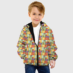 Куртка с капюшоном детская Музыкальные Ноты, цвет: 3D-черный — фото 2