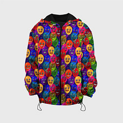Куртка с капюшоном детская Шарики, цвет: 3D-черный