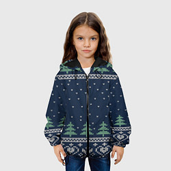 Куртка с капюшоном детская Зимняя ночь, цвет: 3D-черный — фото 2