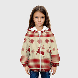 Куртка с капюшоном детская Олени, цвет: 3D-белый — фото 2
