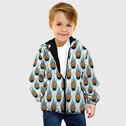 Куртка с капюшоном детская Игра в Боулинг, цвет: 3D-черный — фото 2