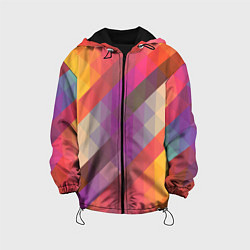 Куртка с капюшоном детская Vivid gradient, цвет: 3D-черный