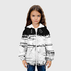 Куртка с капюшоном детская ИСПАЧКАННЫЙ КРАСКОЙ, цвет: 3D-белый — фото 2