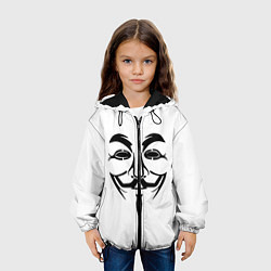 Куртка с капюшоном детская Анонимус!!, цвет: 3D-черный — фото 2