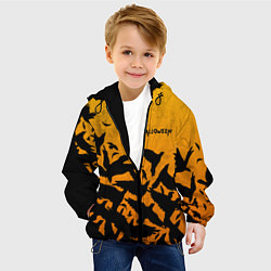 Куртка с капюшоном детская ВОРОНЫ ХЕЛЛОУИН CROWS HALLOWEEN, цвет: 3D-черный — фото 2