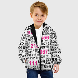 Куртка с капюшоном детская Игра в кальмара: номера игроков, цвет: 3D-черный — фото 2