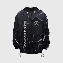 Куртка с капюшоном детская Mercedes AMG 3D плиты, цвет: 3D-черный