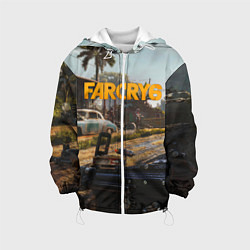 Куртка с капюшоном детская Far Cry 6 game art, цвет: 3D-белый