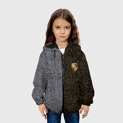 Куртка с капюшоном детская Полярность металлических цветов, цвет: 3D-черный — фото 2