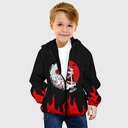 Куртка с капюшоном детская ATTACK ON TITAN ГОЛОВА ТИТАНА, цвет: 3D-черный — фото 2