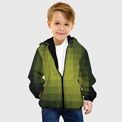 Куртка с капюшоном детская Милитари мозаика, цвет: 3D-черный — фото 2