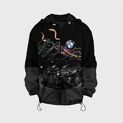 Куртка с капюшоном детская Бэха в ночном городе, цвет: 3D-черный