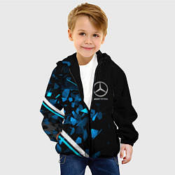 Куртка с капюшоном детская Mercedes AMG Осколки стекла, цвет: 3D-черный — фото 2