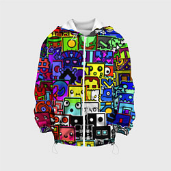 Куртка с капюшоном детская Geometry Dash: All Skins, цвет: 3D-белый